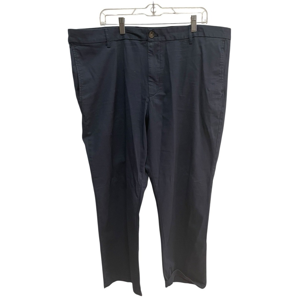 Old Navy Straight Chino‎ Pants 42x30 Navy Flex Casual Minimalist Soft Comfort